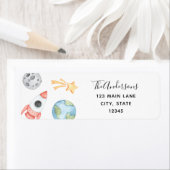 Buitenspatie-terugzendadres Etiket (Insitu)