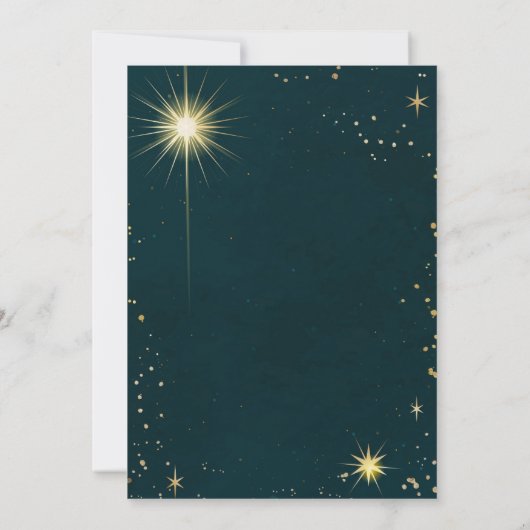 Buitenspatie Universe Emerald Green Galaxy Wedding Kaart (Achterkant)