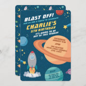 Buitenspatie verjaardagsuitnodiging kaart (Voorkant / Achterkant)