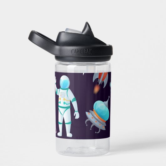 Buitenspatie Verkenner UFO-raketten Naam toevoegen Waterfles (Rechts)