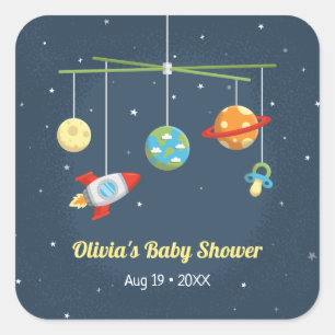 Buitenspeelgoed voor babykamer Baby Boy Shower Sti Vierkante Sticker