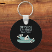 Buitenspel Is Mijn Rustpositie Funny Voetbal Quote Sleutelhanger (Voorkant)