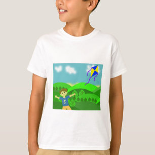 Buitenspelen met een vlieger t-shirt
