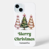 Buitensporige luipaard Kerstbomen aangepaste naam Case-Mate iPhone Case (Achterkant)
