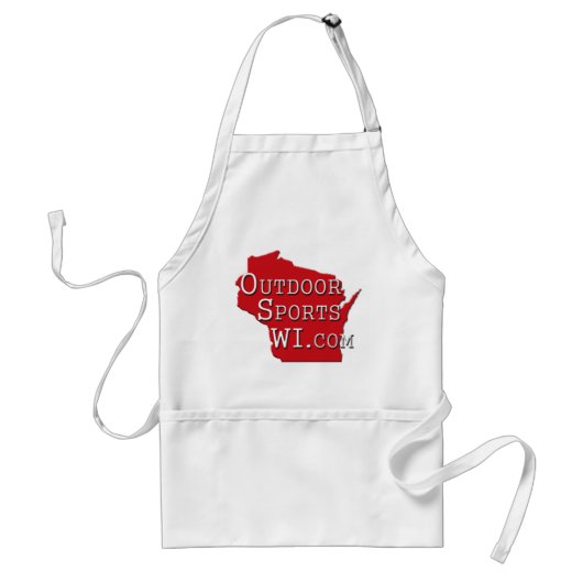 Buitensport Wisconsin Red Logo Apron Standaard Schort (Voorkant)