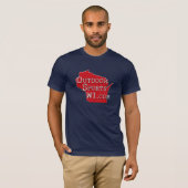 Buitensporten Wisconsin Red Logo T-shirt mannen (Voorkant volledig)