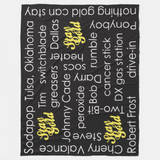 Buitenstaanders: Gold Word Cloud Fleece Deken