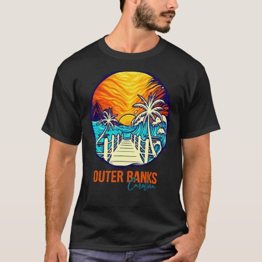 Buitenste banken Sunset Matching Vacation Friends  T-shirt (Voorkant)