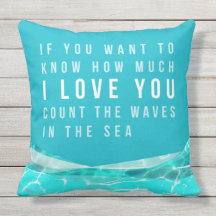 BUITENSTE Beach Style Pillow, blauw, groen, turquo