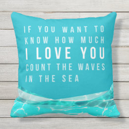 BUITENSTE Beach Style Pillow, blauw, groen, turquo Buitenkussen