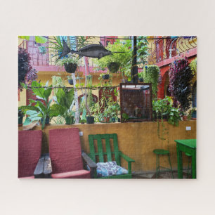 Buitenste binnenplaatscafé legpuzzel