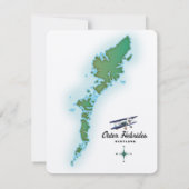 Buitenste kaart van de Hebriden Schotland (Achterkant)