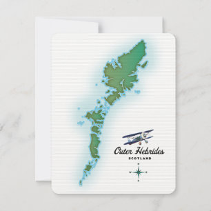 Buitenste kaart van de Hebriden Schotland
