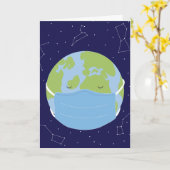 Buitenste Ruimte Aarde Gezichtsmasker Sterren Cons Kaart (Gele Bloem)