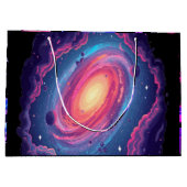 Buitenste Ruimte Gift Bag Celestial Galaxy Stars Groot Cadeauzakje (Achterkant)