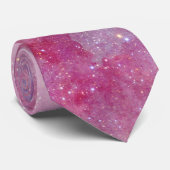 Buitenste Ruimte Mauve Roze Galactische Sterrenhem Stropdas (Opgerold)