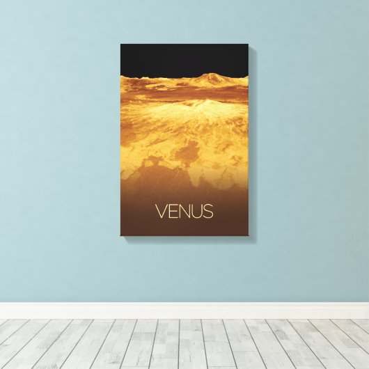 Buitenste Ruimte, Melkweg, Zonnestelsel, Planeet V Canvas Afdruk (Insitu (Houten vloer))