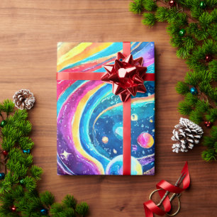 BUITENSTE RUIMTE   STERRENSTELSEL ONTWERP CADEAUPAPIER