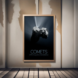 Buitenste Ruimte, Zonnestelsel, Kosmos, Kometen, 6 Foto Afdruk