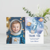 Buitenste ruimteplaneten Jongen Verjaardag foto da Kaart (Staand voorkant)