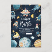 Buitenste Ruimteplaneten Raket Marine Diapper Raff Informatiekaartje (Voorkant)