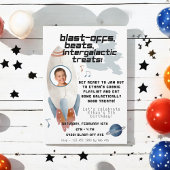 Buitenste Ruimteraket Schip Astronaut Fotoverjaard Kaart