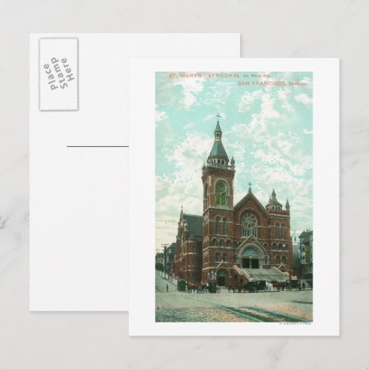 Buitenste Uitzicht van de kathedraal van St. Mary Briefkaart (Voorkant / Achterkant)