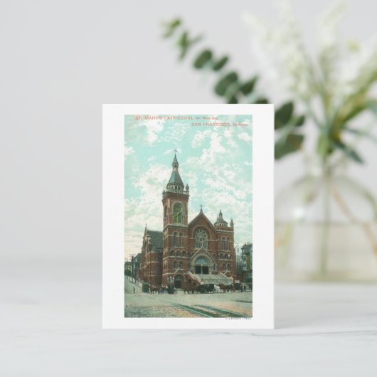 Buitenste Uitzicht van de kathedraal van St. Mary Briefkaart (Staand voorkant)