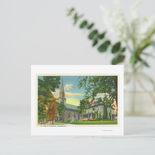 Buitenste Uitzicht van de kathedraal van St. Mary Briefkaart (Staand voorkant)