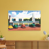 Buitenste Uitzicht van de koffiewinkel van de towe Canvas Afdruk (Insitu (Woonkamer))