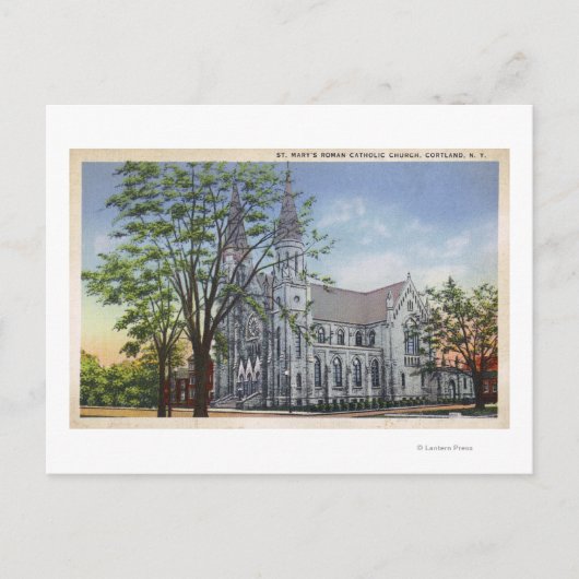 Buitenste Uitzicht van de St. Mary's Church Briefkaart (Voorkant)