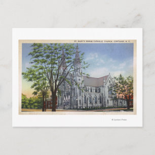 Buitenste Uitzicht van de St. Mary's Church Briefkaart