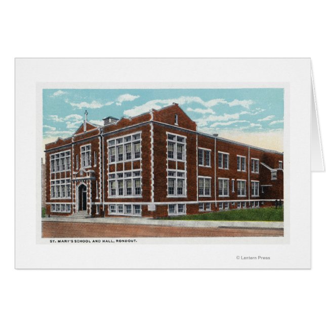 Buitenste Uitzicht van de St. Mary's School en Hal (Voorkant Horizontaal)