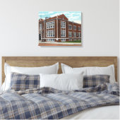 Buitenste Uitzicht van de St. Mary's School en Hal Canvas Afdruk (Insitu (Slaapkamer))