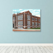 Buitenste Uitzicht van de St. Mary's School en Hal Canvas Afdruk (Insitu (Houten vloer))