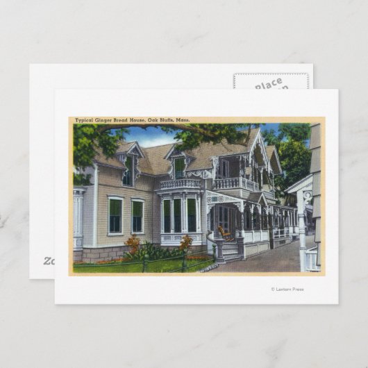 Buitenste Uitzicht van een standaard Ginger Bread Briefkaart (Voorkant / Achterkant)