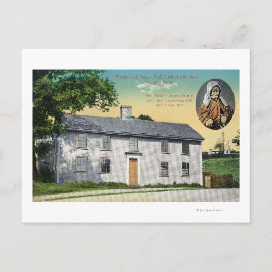 Buitenste Uitzicht van Moll Pitchers Birthplace Briefkaart (Voorkant)