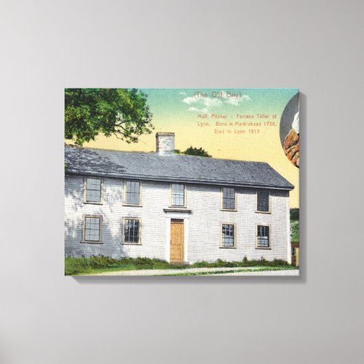 Buitenste Uitzicht van Moll Pitchers Birthplace Canvas Afdruk (Voorkant)