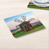 Buitenthouse windmolen kartonnen onderzetters (Schuin)