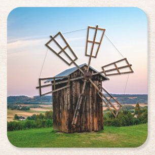 Buitenthouse windmolen kartonnen onderzetters