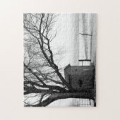 Buitentoren in Winter Puzzle Legpuzzel (Verticaal)