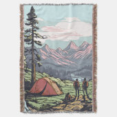 Buitenuniek, retro/ grafisch deken (Voorkant Verticaal)