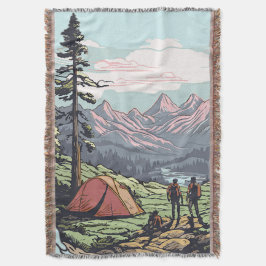 Buitenuniek, retro/ grafisch deken