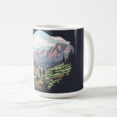 Buitenuniek, retro/ grafisch koffiemok (Voorkant rechts)