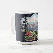 Buitenuniek, retro/ grafisch koffiemok (Voorkant links)