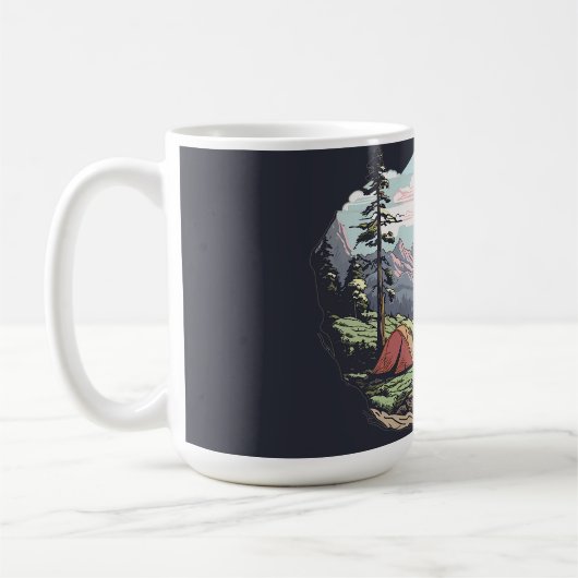 Buitenuniek, retro/ grafisch koffiemok (Links)