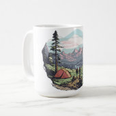 Buitenuniek, retro/ grafisch koffiemok (Voorkant links)