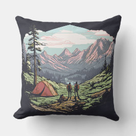 Buitenuniek, retro/ grafisch kussen