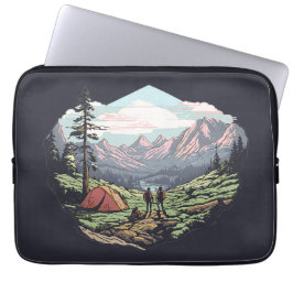 Buitenuniek, retro/ grafisch laptop sleeve