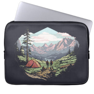 Buitenuniek, retro/ grafisch laptop sleeve
